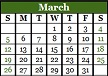 March 2017 Calendar